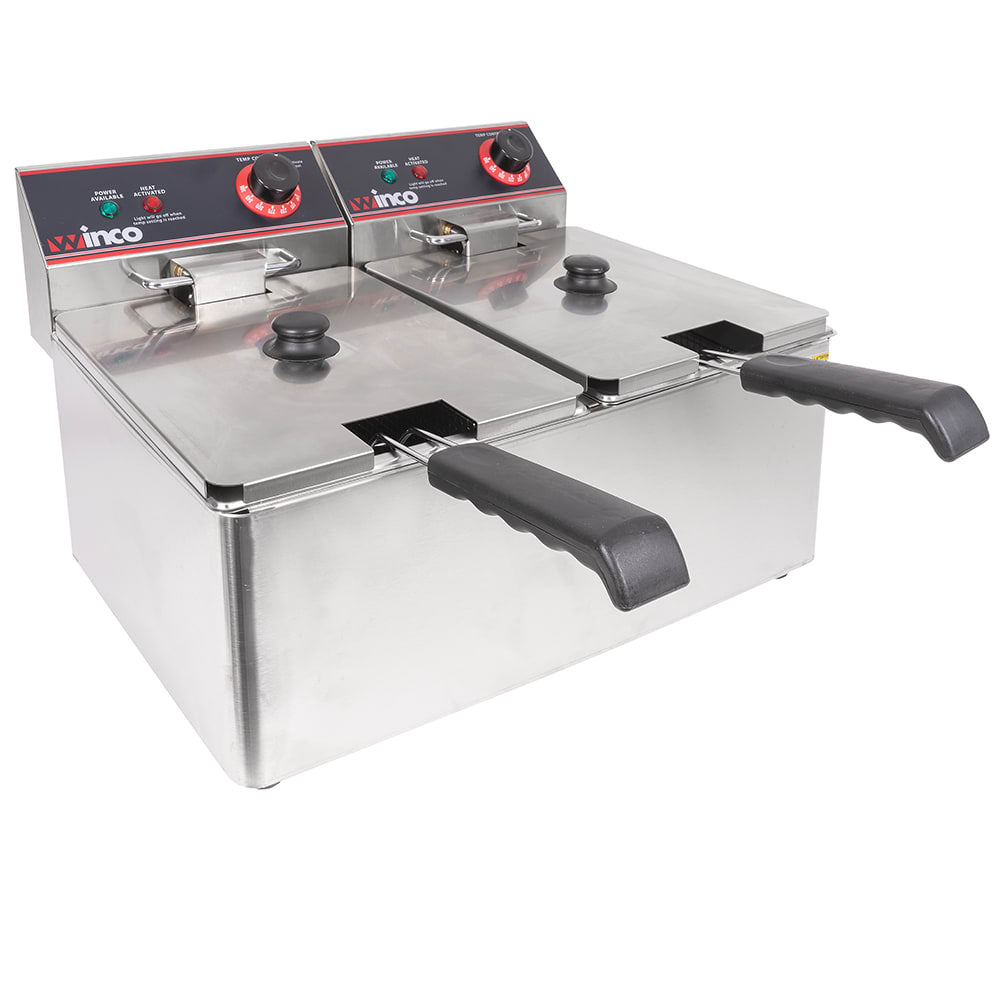 Deep Fryer Winco EFT-32 Two 16 lb oil tanks