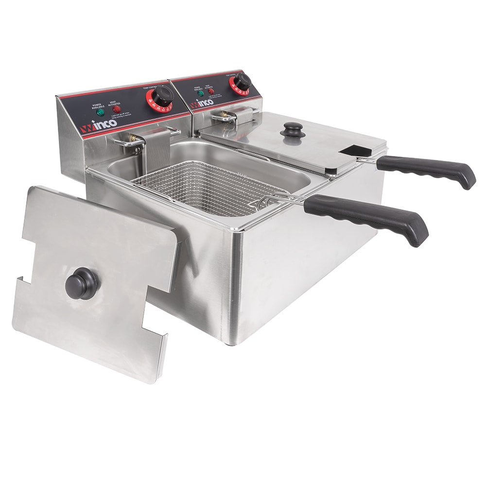 Deep Fryer Winco EFT-32 Two 16 lb oil tanks