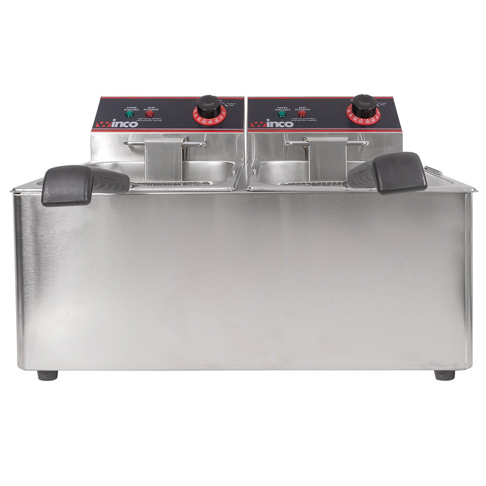 Deep Fryer Winco EFT-32 Two 16 lb oil tanks