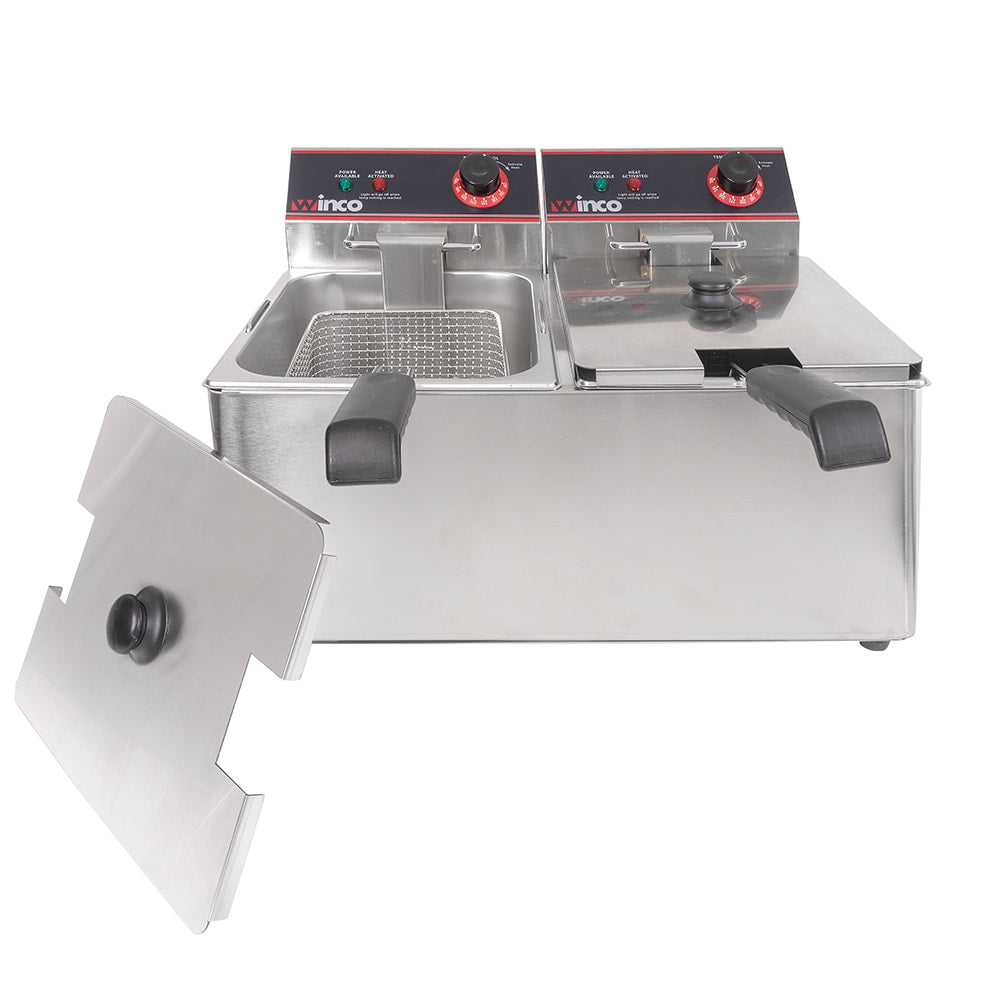 Deep Fryer Winco EFT-32 Two 16 lb oil tanks