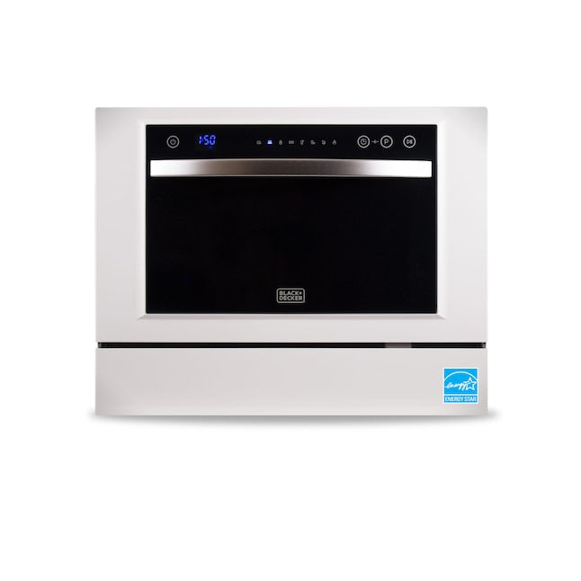 Portable Dishwasher BLACK+DECKER BCD6W Countertop 6-Place-Setting 7 Programs