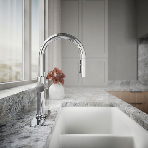 Kitchen Faucet Kohler K-22972-CP High-arc kitchen faucet