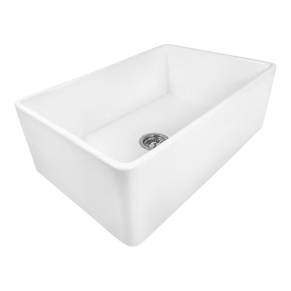Farmhouse Kitchen Sink Ruvati RVL2300WH Single bowl