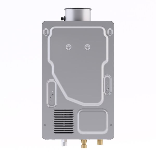 propane tankless water heater Rinnai RE180iP — 8.5 GPM, 180,000 BTU, indoor liquid propane, non-condensing, 120V