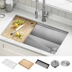 Stainless Steel Kitchen Sink Kraus KWU110-32 Single bowl