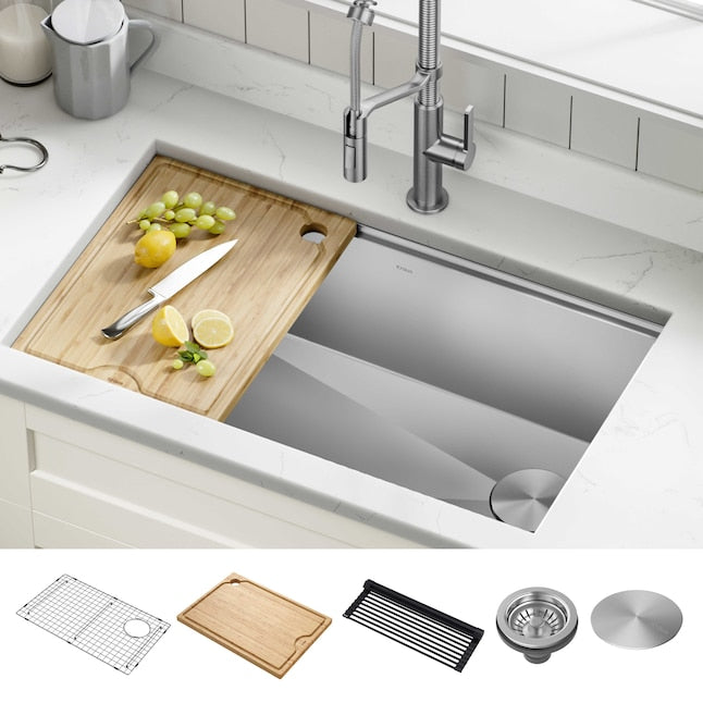 Stainless Steel Kitchen Sink Kraus KWU110-32 Single bowl