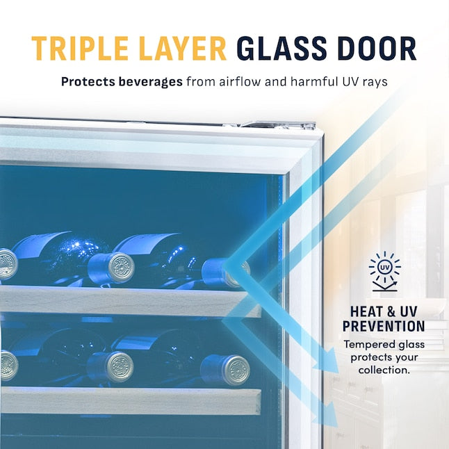 Wine Cooler NewAir AWR-460DB 46-Bottle Dual-Zone Built-In