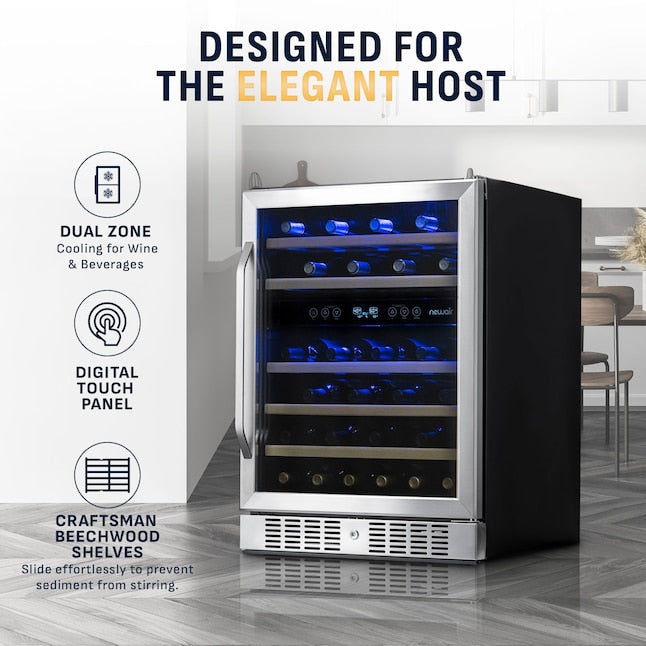 Wine Cooler NewAir AWR-460DB 46-Bottle Dual-Zone Built-In