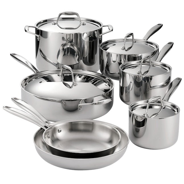 Stainless Steel Cookware Set Tramontina 80116/249DS Signature 12-Piece Tri-Ply Stainless