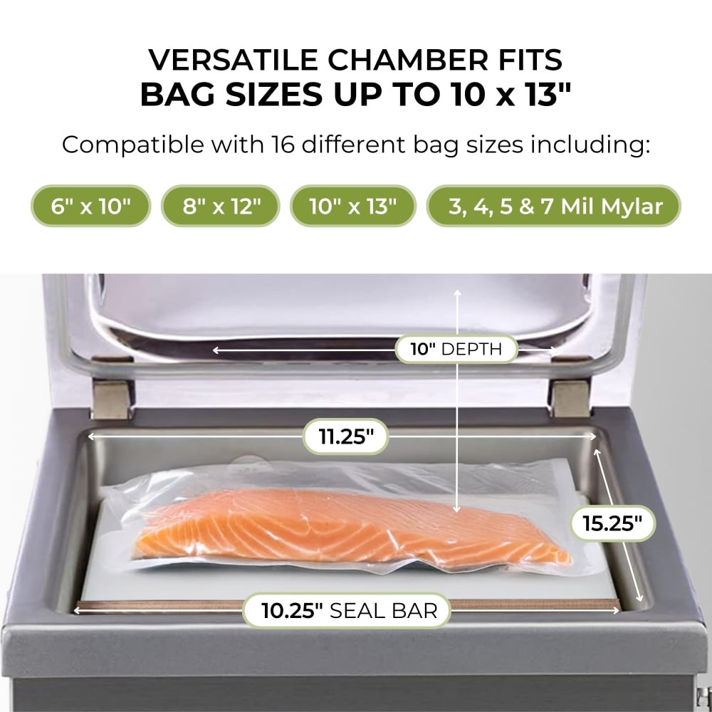 Vacuum Sealer VacMaster VP215 Chamber 11.25 x 15.25 x 5 in