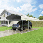 metal carports VersaTube CCP12207 — 12x20x7 galvanized-steel single-car carport kit
