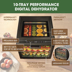 Food Dehydrator Excalibur DH10SSSS13 10 Stainless Trays 800W