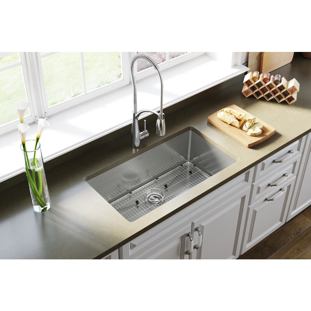 Stainless Steel Kitchen Sink Elkay EFRU311610TC Single bowl