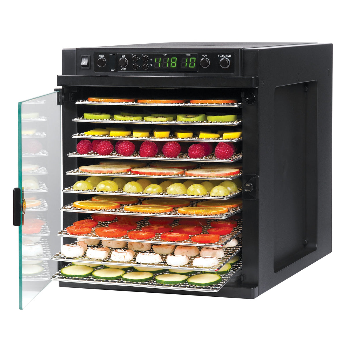 Food Dehydrator Tribest SDE-S6780-B 11 Stainless Trays Digital Controls