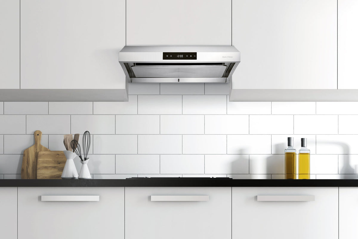 Under Cabinet Range Hood Hauslane UC-PS38SS-30 30-Inch Stainless Steel Digital Controls