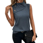 Women's slim fit sleeveless tank top in Army Green